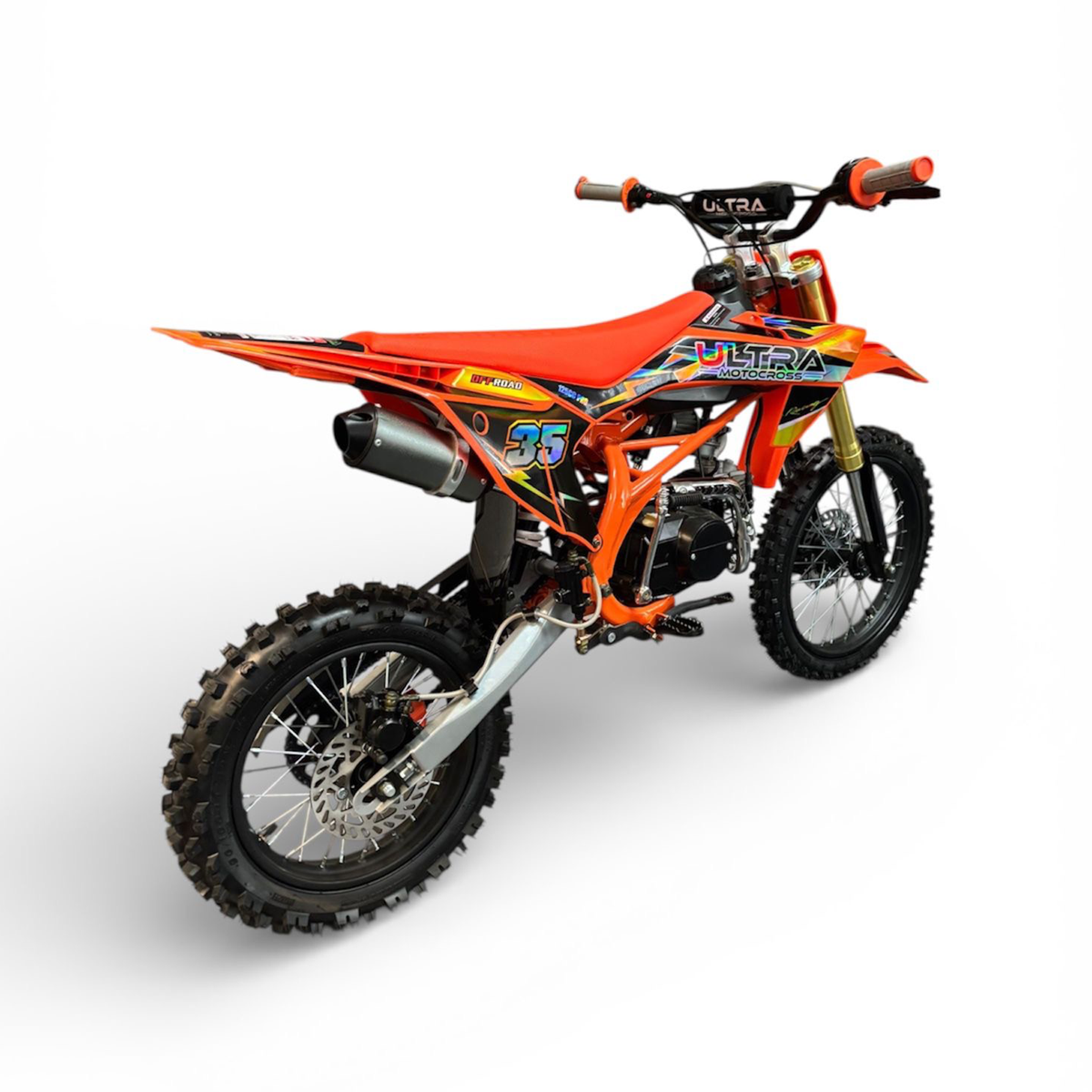 Ultra Motocross Crossmotor Racing 125cc Pro 95km/h 4-Takt Schakel Oranje