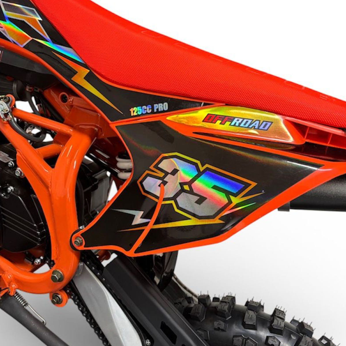 Ultra Motocross Crossmotor Racing 125cc Pro 95km/h 4-Takt Schakel Oranje