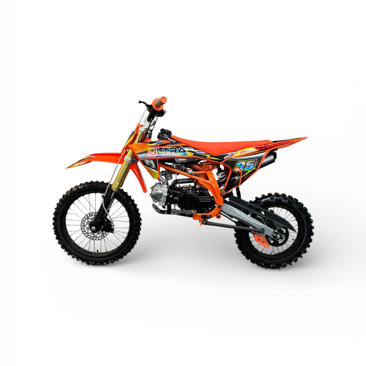 Ultra Motocross Crossmotor Racing 125cc Pro 95km/h 4-Takt Schakel Oranje