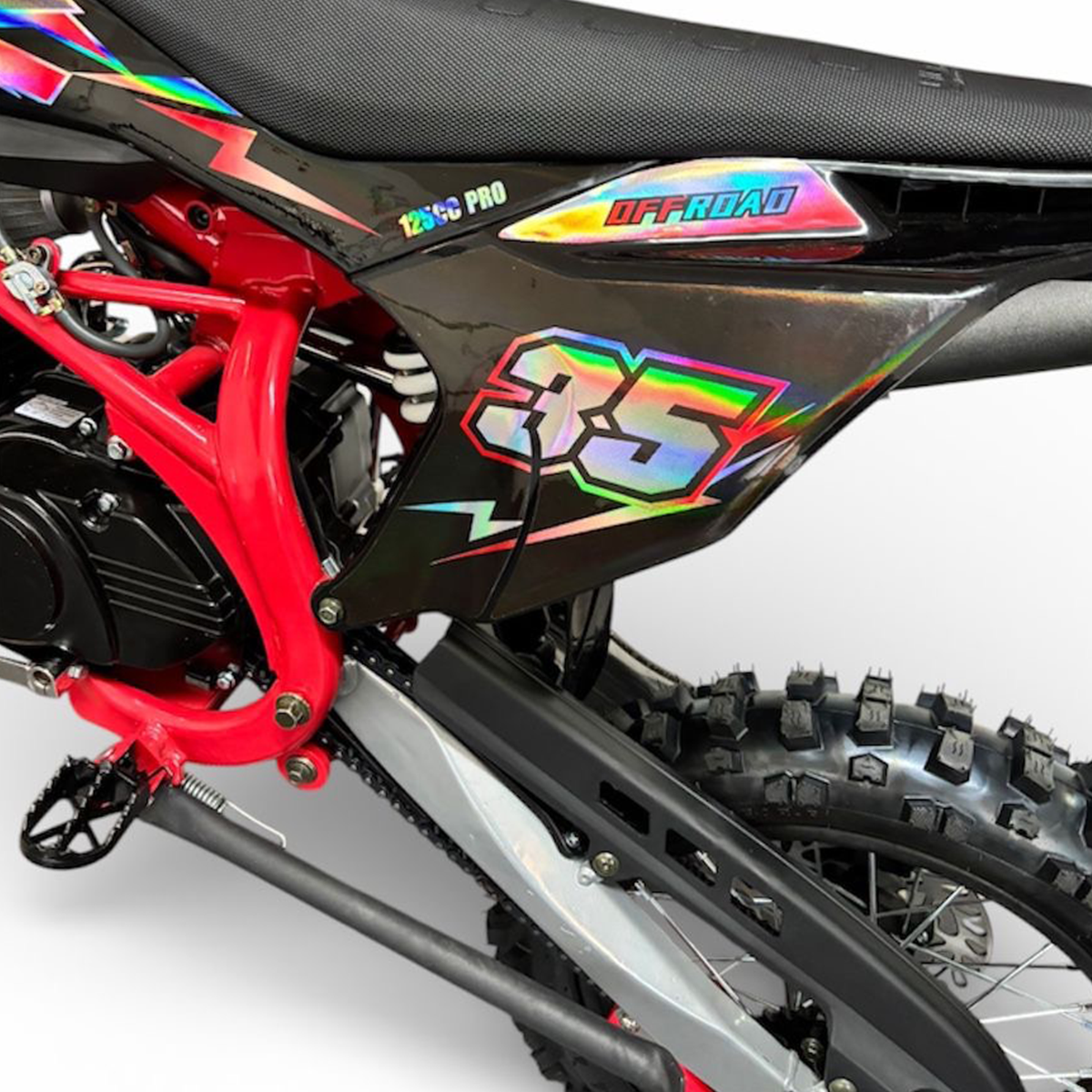 Ultra Motocross Crossmotor Racing 125cc Pro 95km/h 4-Takt Schakel Rood