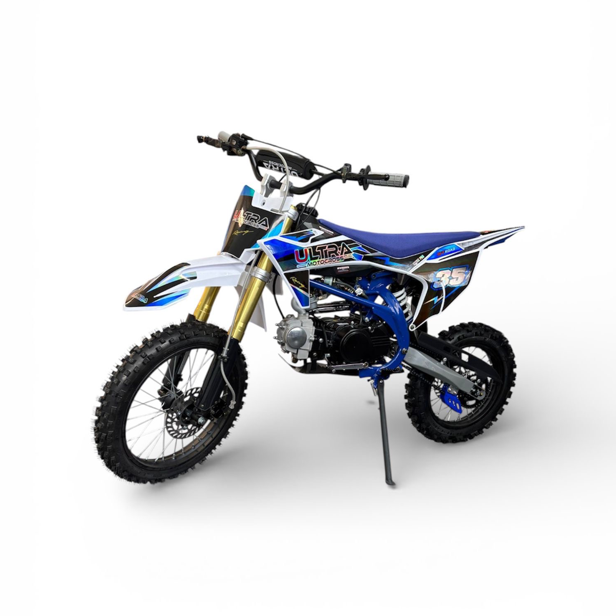 Ultra Motocross Crossmotor Racing 125cc Pro 95km/h 4-Takt Schakel Blauw