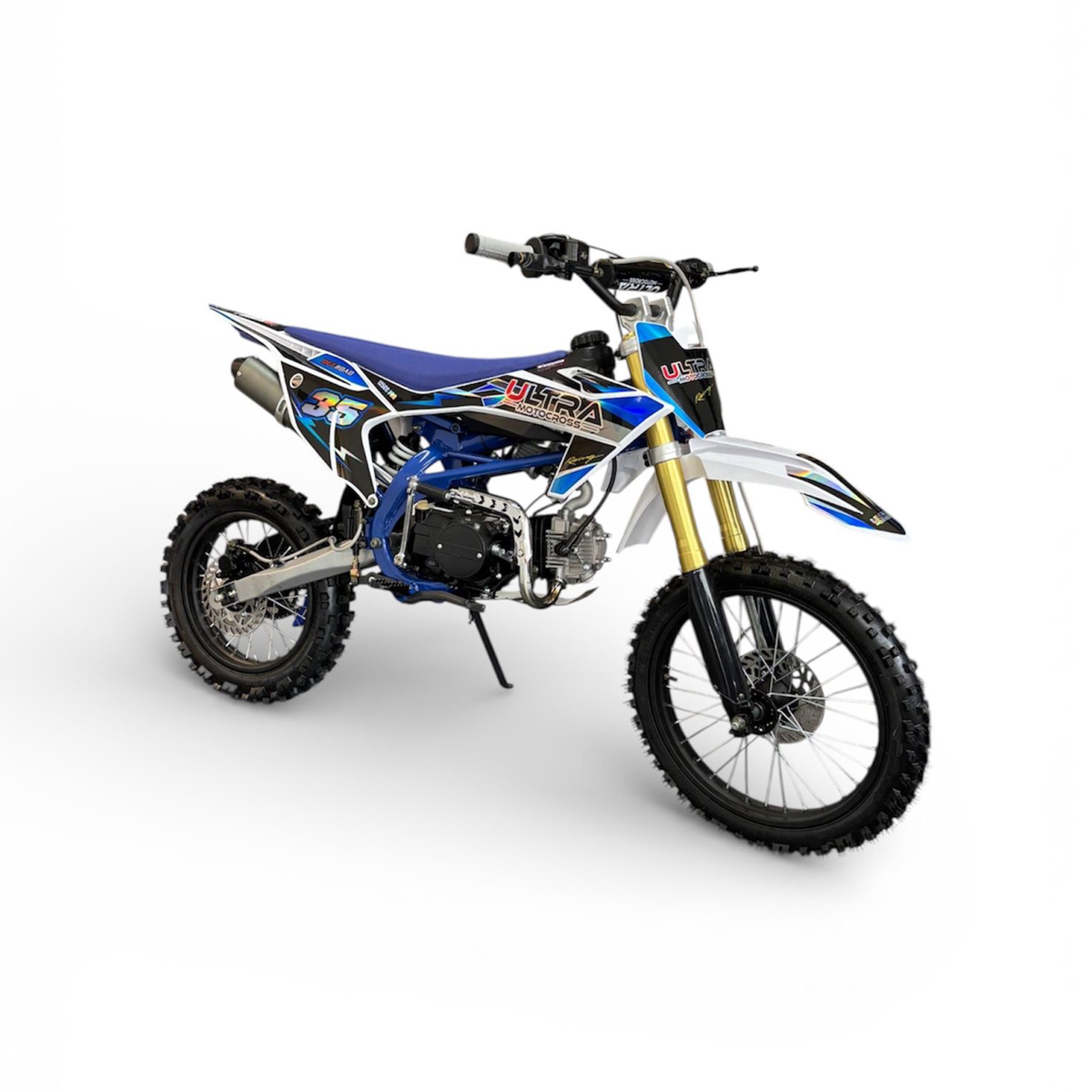 Ultra Motocross Crossmotor Racing 125cc Pro 95km/h 4-Takt Schakel Blauw