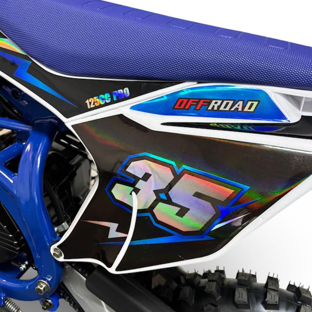 Ultra Motocross Crossmotor Racing 125cc Pro 95km/h 4-Takt Schakel Blauw
