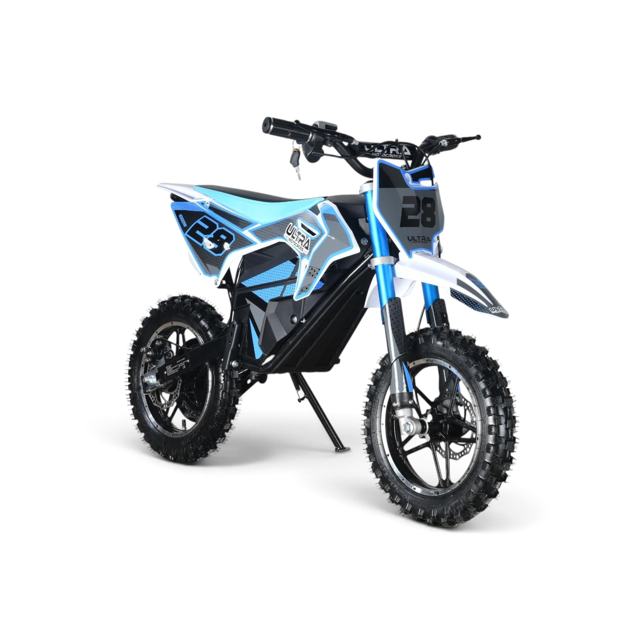 Ultra Motocross Rood Elektrische Crosser 1000W 36V Accu Blauw