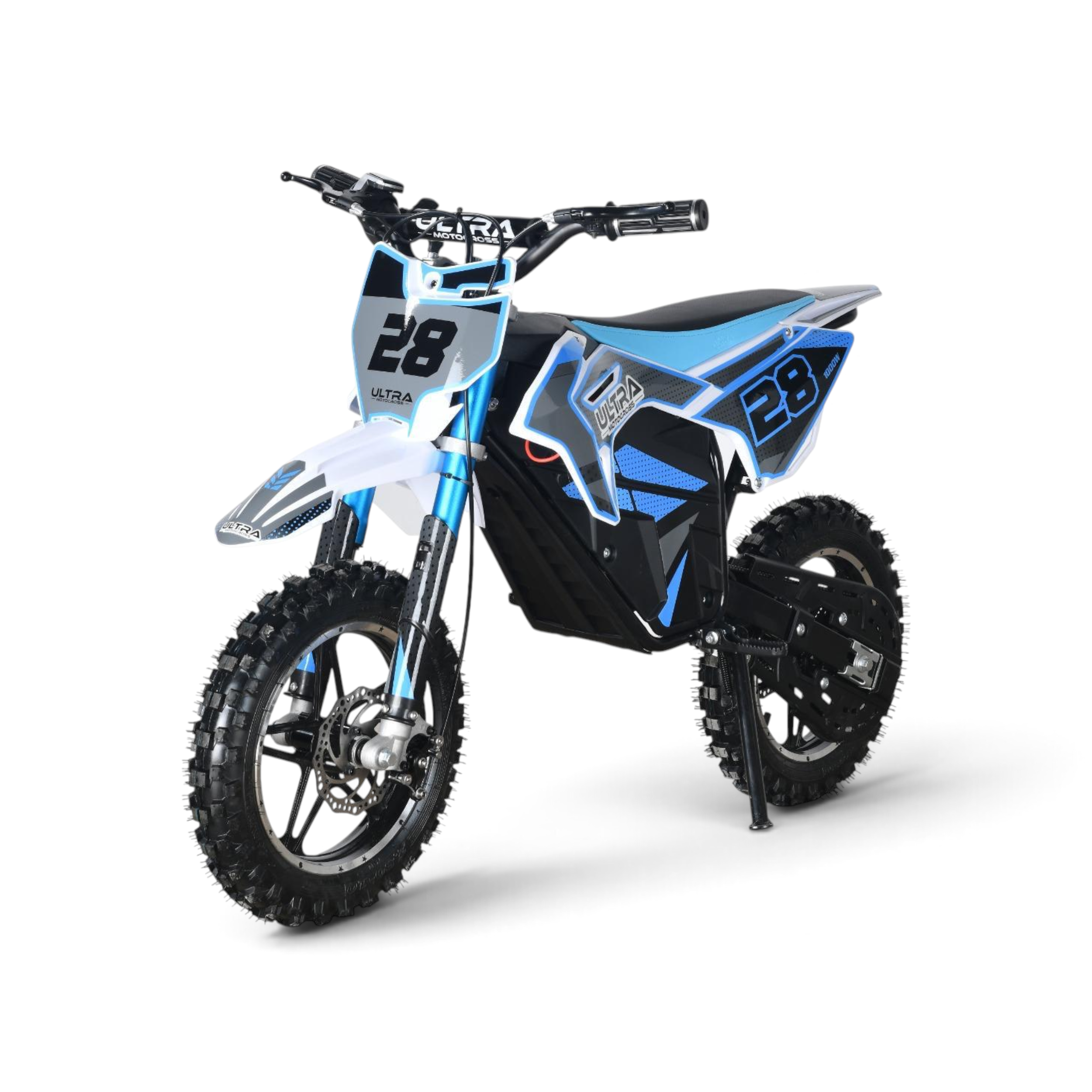 Ultra Motocross Rood Elektrische Crosser 1000W 36V Accu Blauw