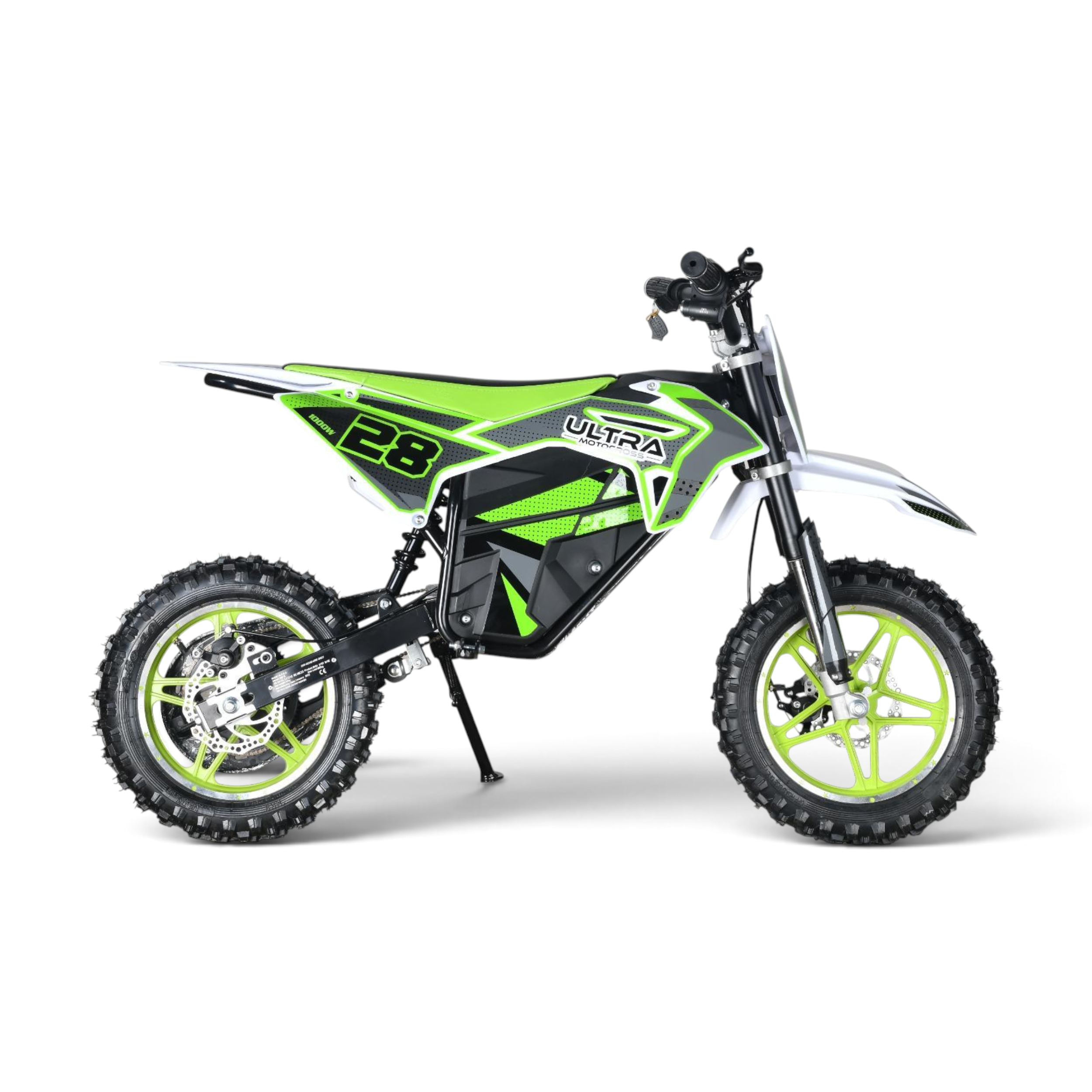 Ultra Motocross Rood Elektrische Crosser 1000W 36V Accu Groen