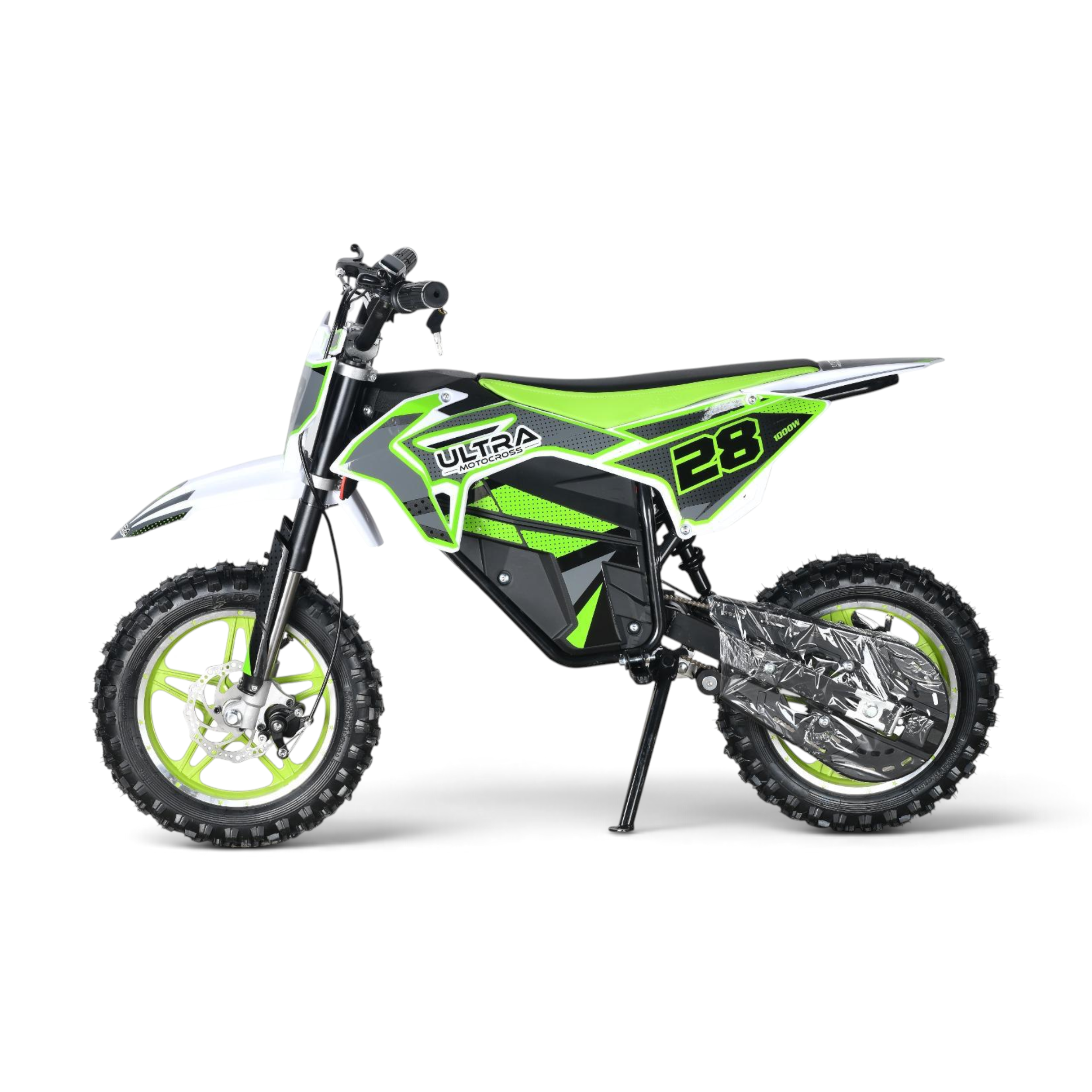 Ultra Motocross Rood Elektrische Crosser 1000W 36V Accu Groen