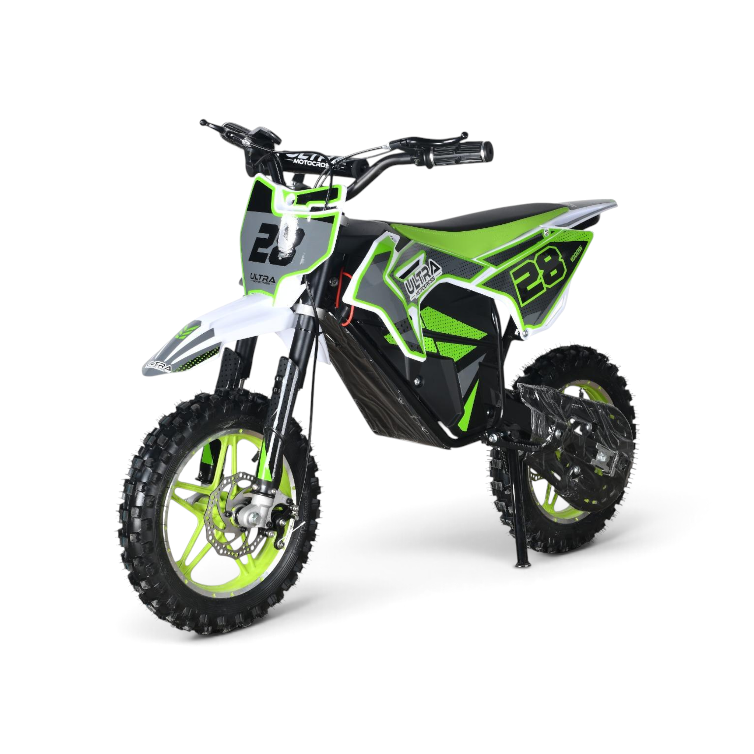 Ultra Motocross Rood Elektrische Crosser 1000W 36V Accu Groen