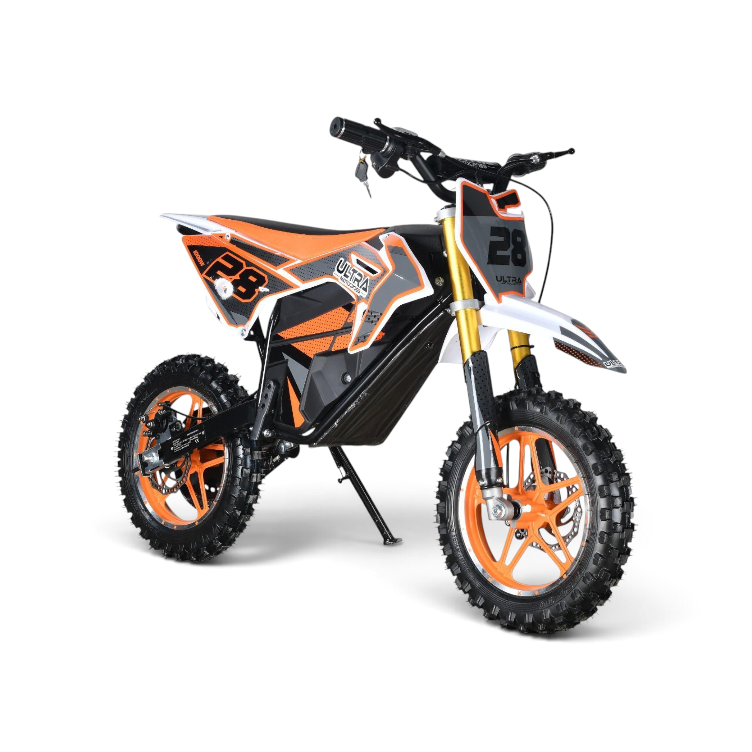 Ultra Motocross Rood Elektrische Crosser 1000W 36V Accu Oranje