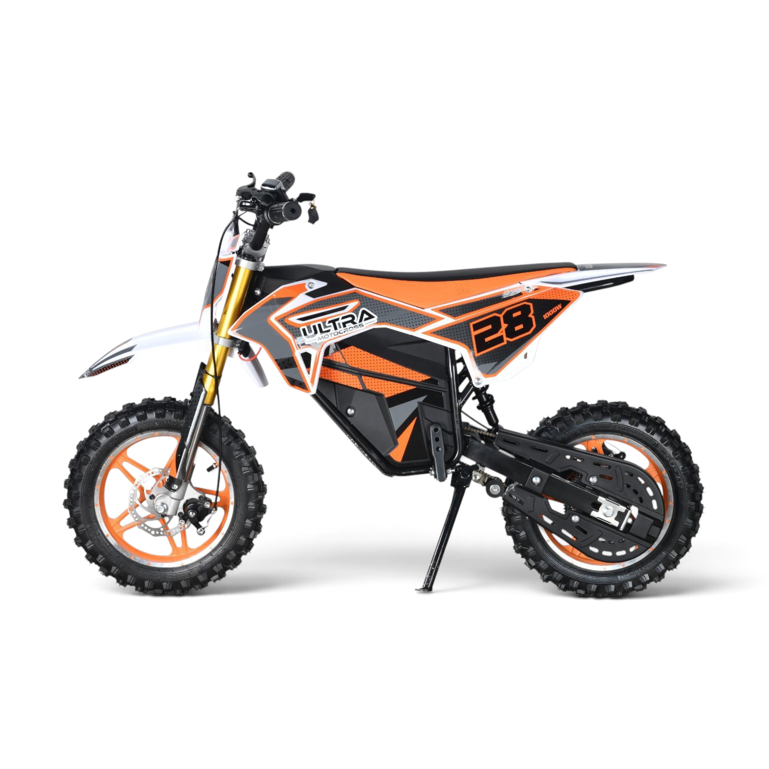 Ultra Motocross Rood Elektrische Crosser 1000W 36V Accu Oranje