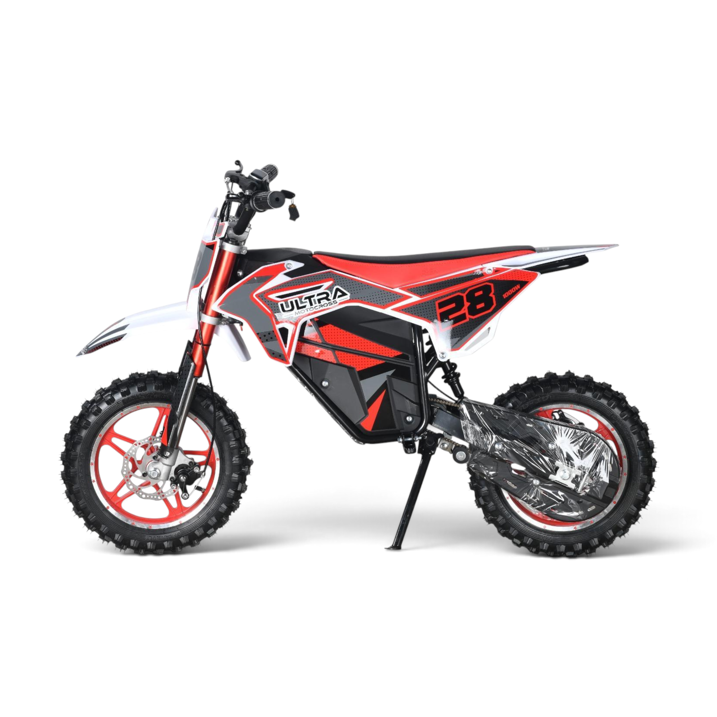 Ultra Motocross Rood Elektrische Crosser 1000W 36V Accu Rood