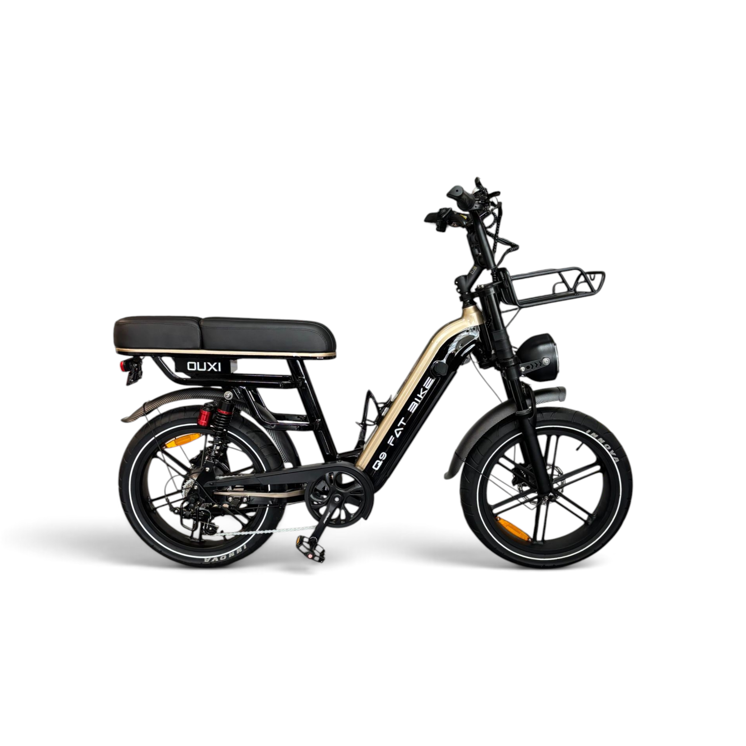 OUXI Q9 Elektrische Familie Fatbike – NFC – Black Gold