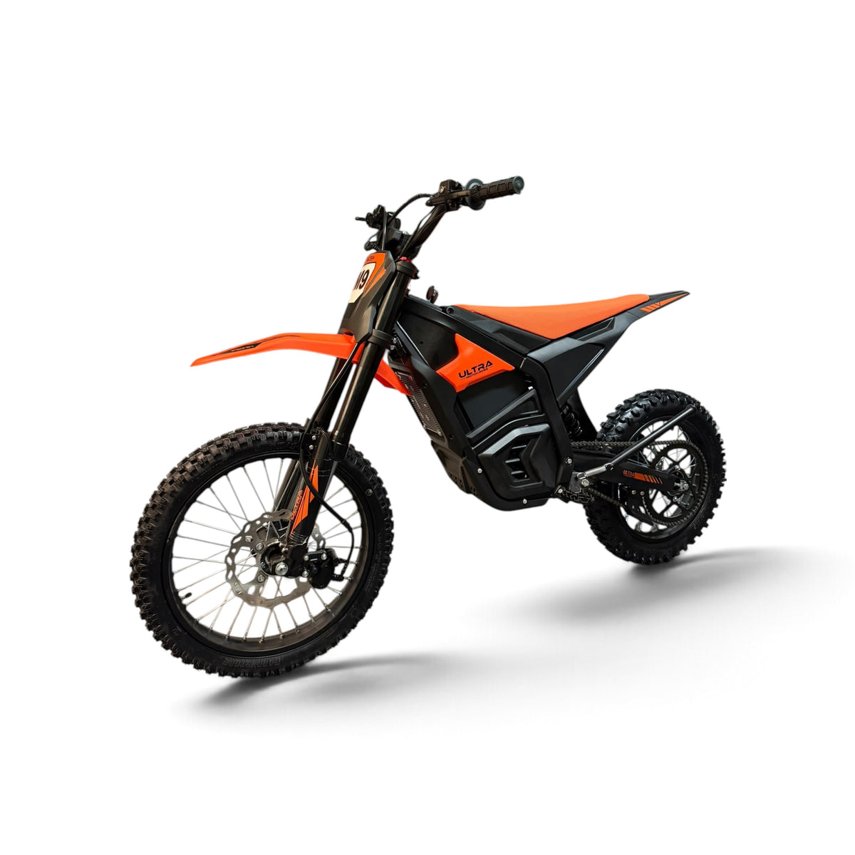 Ultra Motocross ED60 Dirtbike 5000W 60V 80KM/H Elektrische Crosser Oranje
