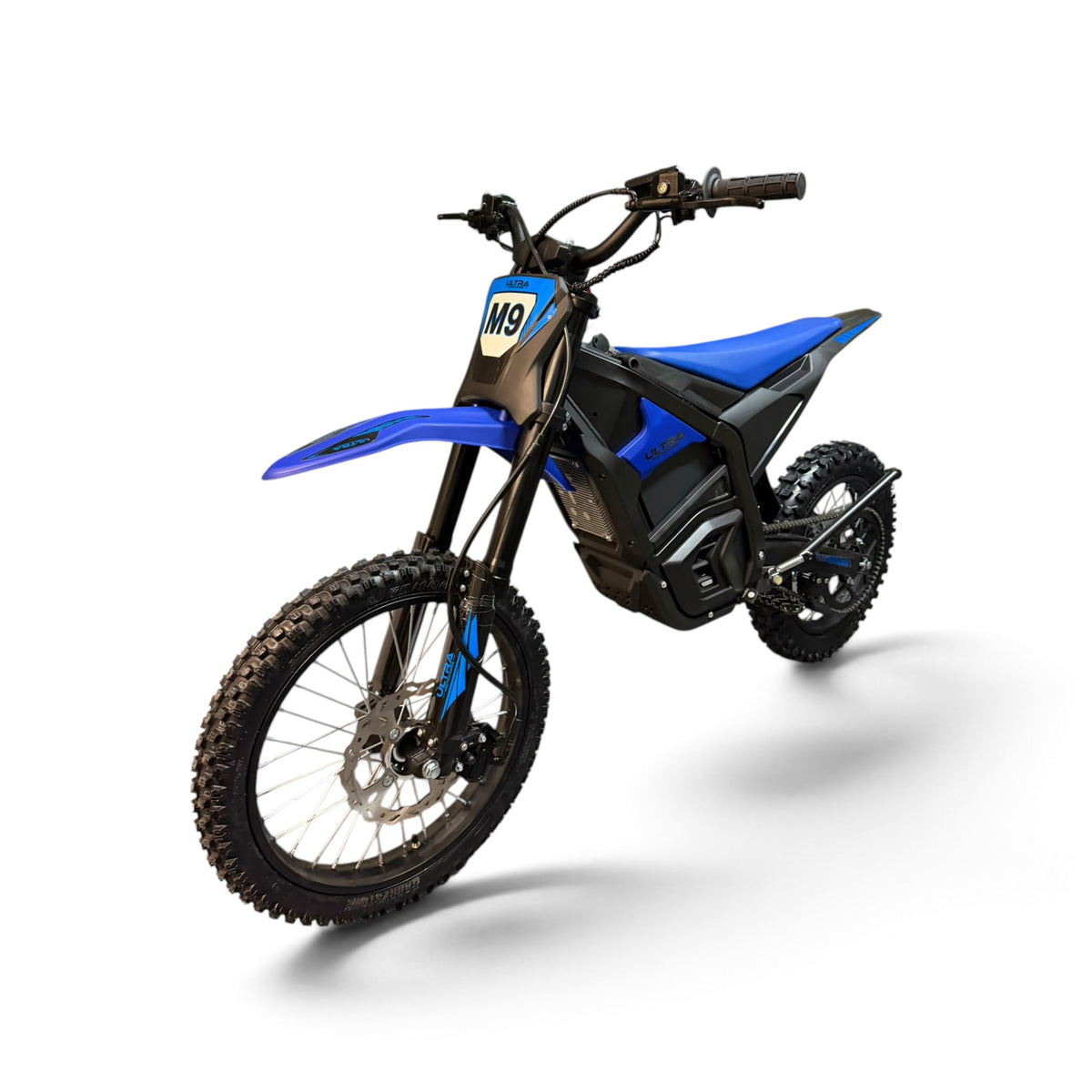 Ultra Motocross ED60 Dirtbike 5000W 60V 80KM/H Elektrische Crosser Blauw