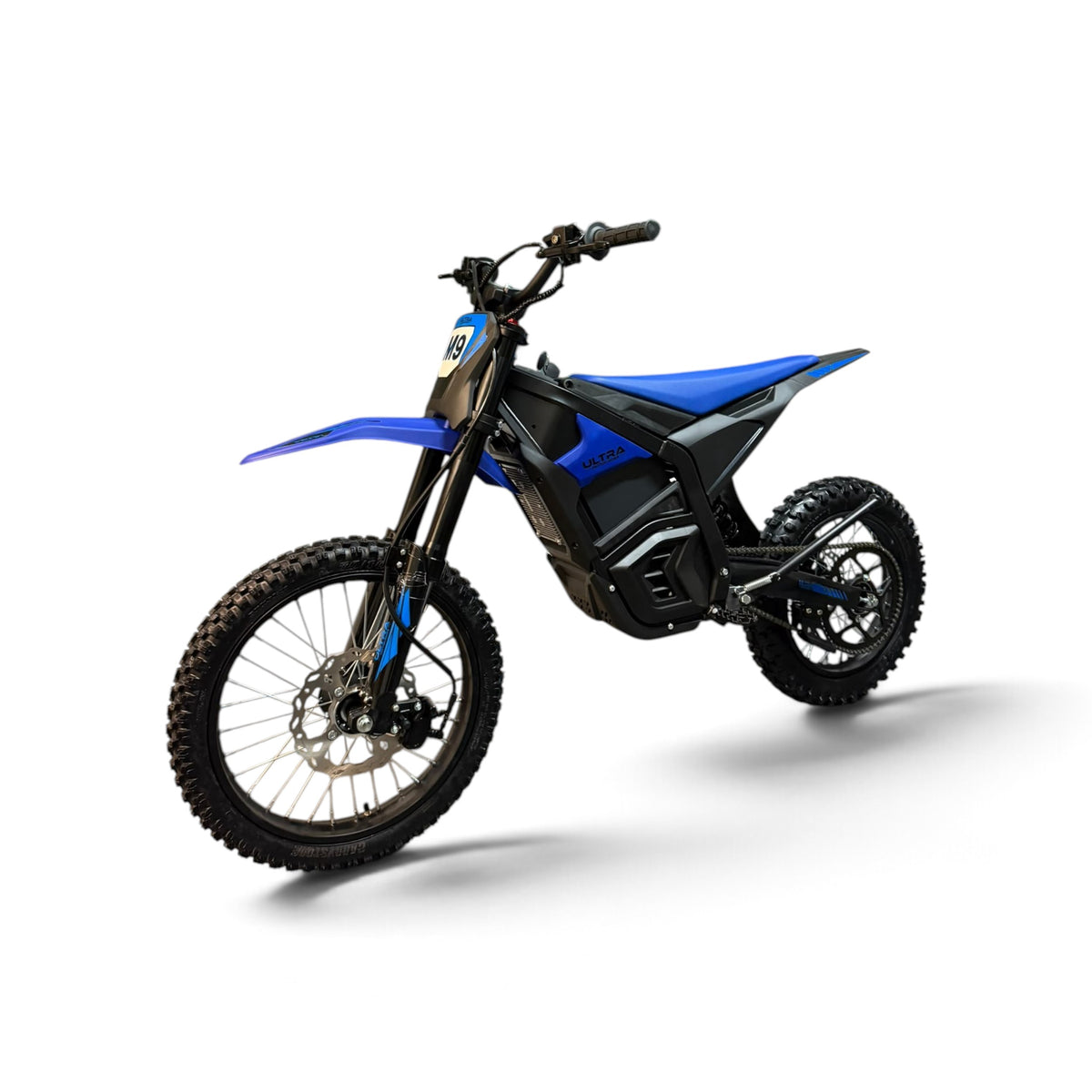 Ultra Motocross ED60 Dirtbike 5000W 60V 80KM/H Elektrische Crosser Blauw