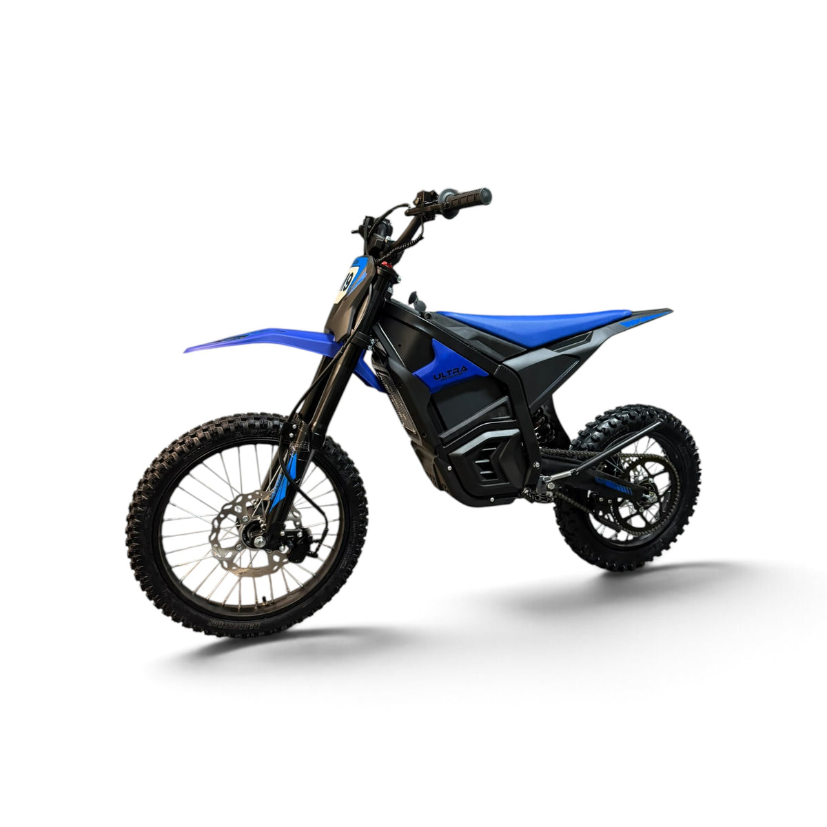 Ultra Motocross ED60 Dirtbike 5000W 60V 80KM/H Elektrische Crosser Blauw