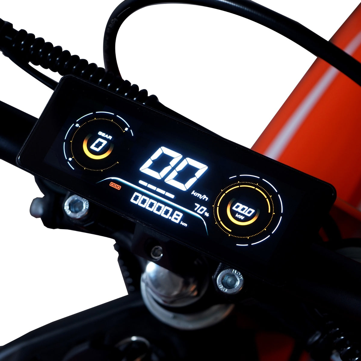 Ultra Motocross M8 7500W 72V 90KM/H Elektrische Crossmotor Oranje