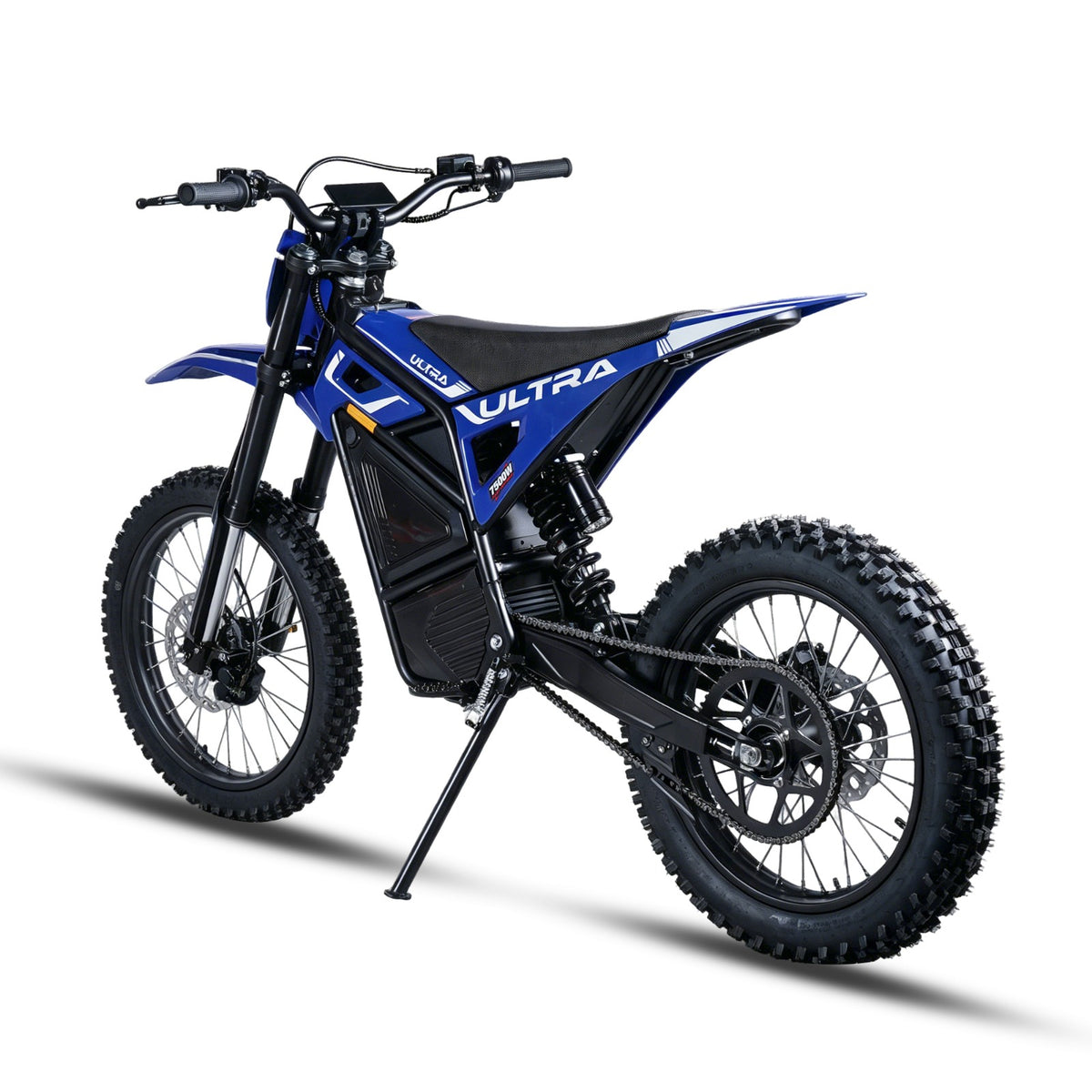 Ultra Motocross M8 7500W 72V 90KM/H Elektrische Crossmotor Blauw