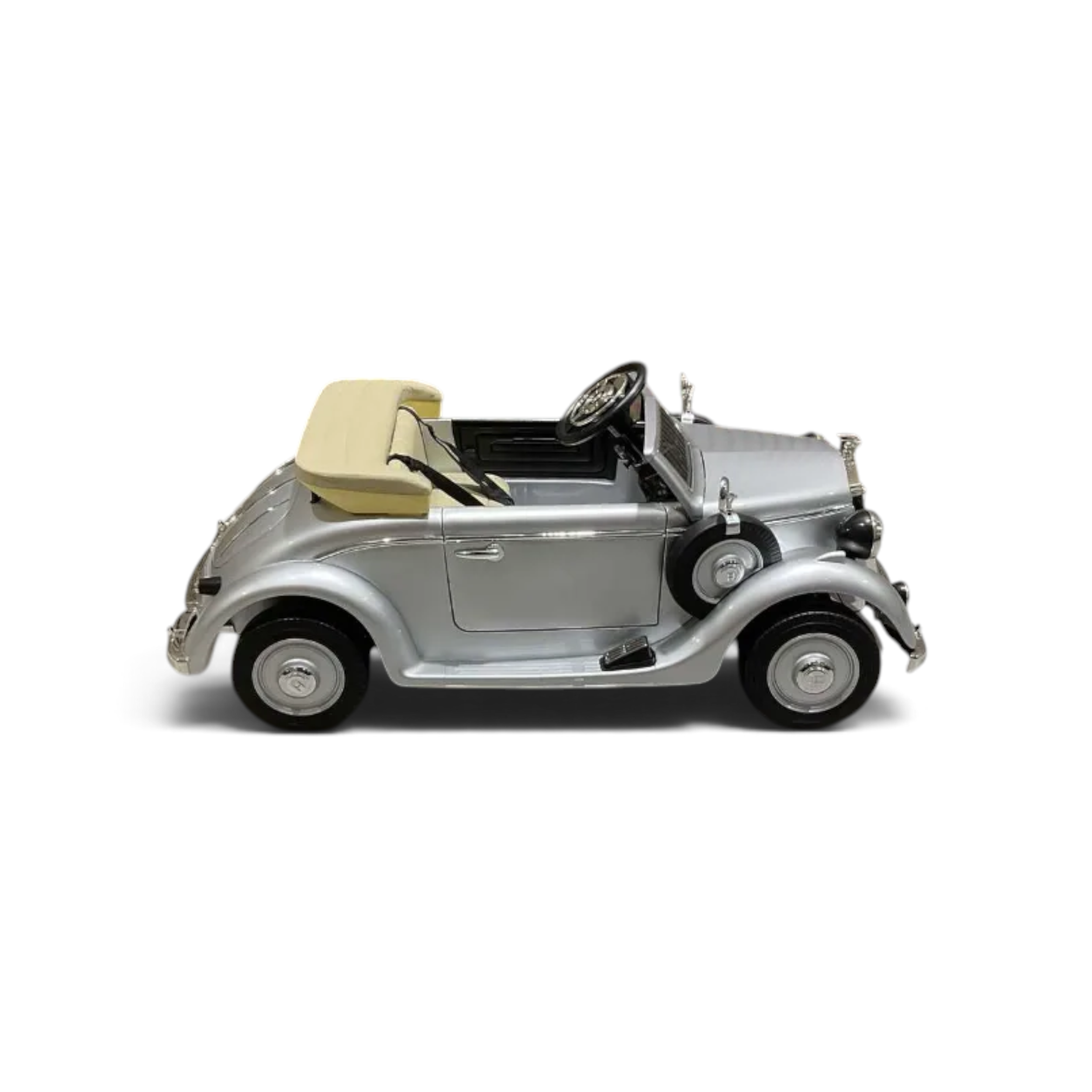 Audi Horch 930V Kinderauto 1938  – Zwart/Zilver Metallic – 2 Personen