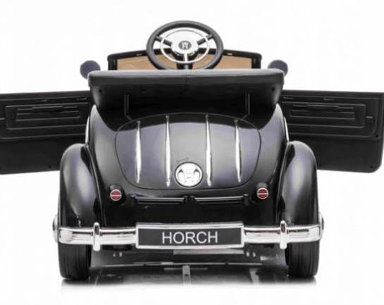 Audi Horch 930V Kinderauto 1938  – Zwart/Zilver Metallic – 2 Personen