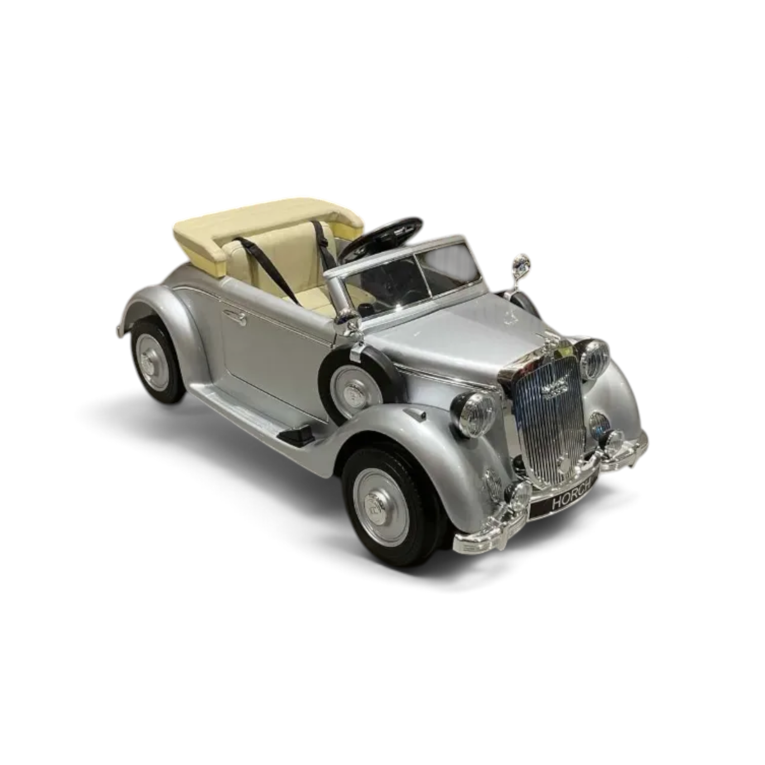 Audi Horch 930V Kinderauto 1938 – Zilver Metallic – 2 Personen