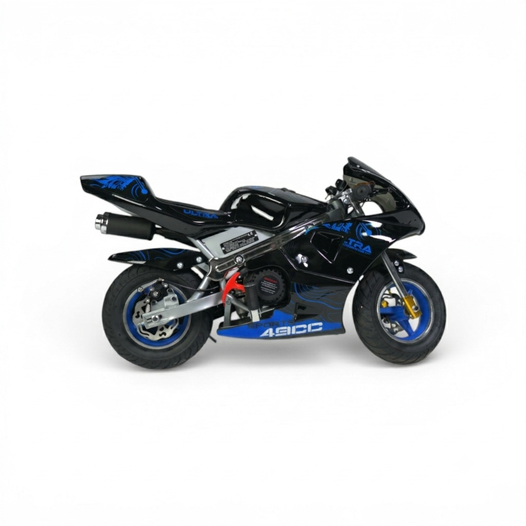 Nieuwe Ultra 49CC benzine mini racer, pocketbike/mini bikes Blauw