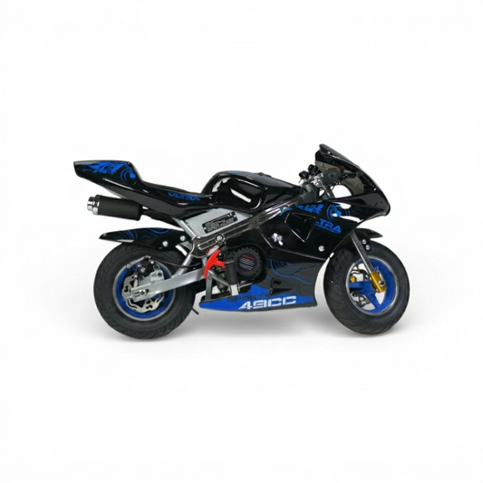 Nieuwe Ultra 49CC benzine mini racer, pocketbike/mini bikes Blauw