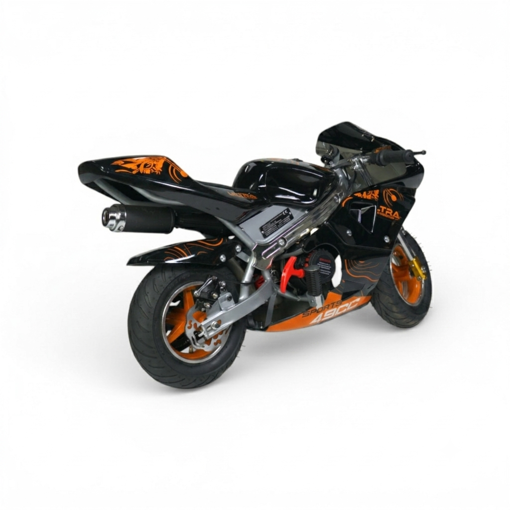 Nieuwe Ultra 49CC benzine mini racer, pocketbike/mini bikes Oranje