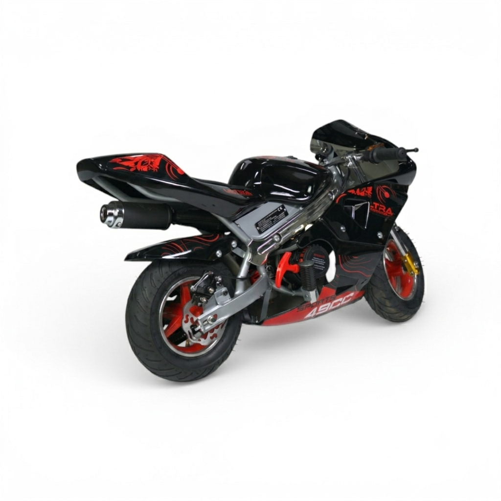 Nieuwe Ultra 49CC benzine mini racer, pocketbike/mini bikes Rood