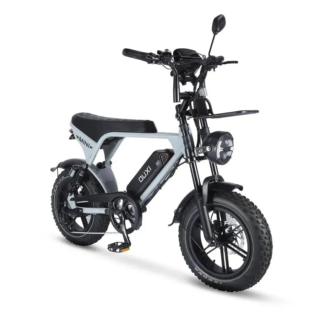 OUXI V8 Ultra Mini Elektrische Fatbike | Grijs | Bluetooth
