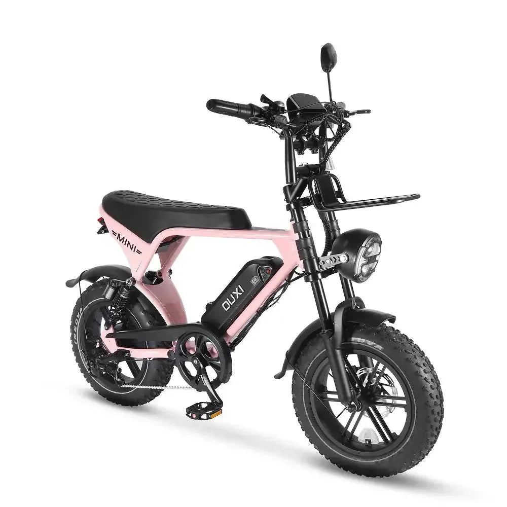 OUXI V8 Ultra Mini 16" Elektrische Fatbike | Roze | Bluetooth